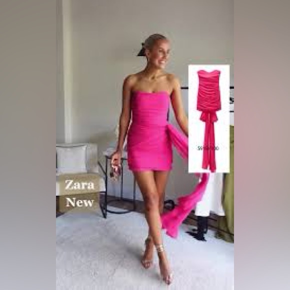 ZARA BARBIE™ MATTEL DRAPED DRESS 5919/100 000/025 - Picture 3 of 8